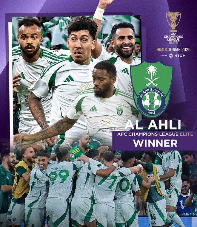 亞冠冠軍揭曉：沙特隊不敗奪冠，1.7億投入，3人創(chuàng)紀錄，C羅受挫。